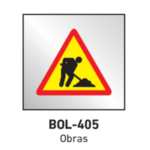 señal peligro obras
