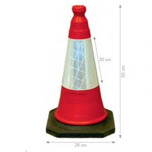 Cono PVC 50 cm. Naranja.