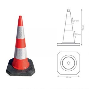 Cono PVC 95 cm Naranja