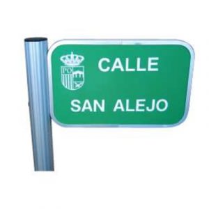 Placa Calle 2 Caras Aluminio 500x330x60mm Personalizada.