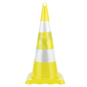Cono 80cm Amarillo PVC Blando