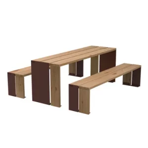 Mesa Picnic -TAULO – Pino y Acero Corten
