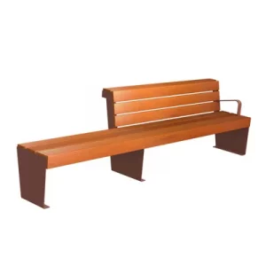 Banco Móstoles Respaldo Acero y Madera Tropical