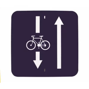 señales de tráfico - doble sentido de transito bicicletas