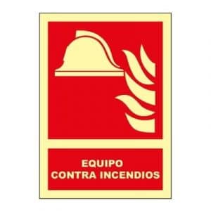 Señal Clase B Equipo Lucha Contra Incendios A4