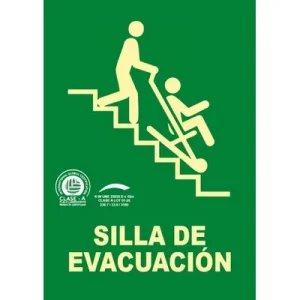 Señal Clase A Evacuación Silla Evacuación 210x297mm