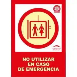 Señal Clase A Evacuación No Utilizar en Caso de Emergencia 210x297mm