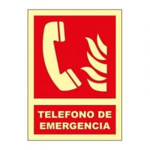 Señal Clase B Teléfono Emergencia A4