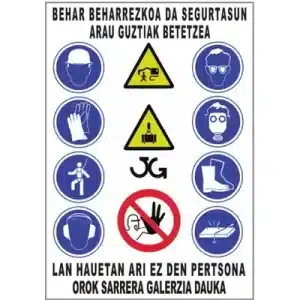 Cartel Combinado 70x100cm Euskera