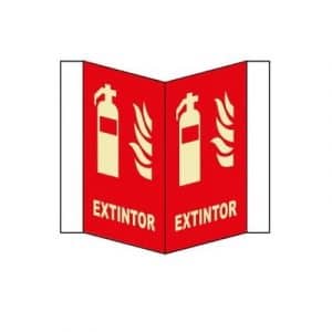 Señal Clase B Extintor Tríptico A4
