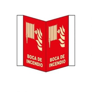 Señal Clase B Boca de Incendio Tríptico A4