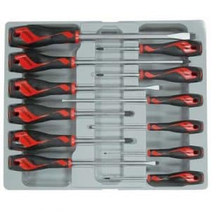 Juego de destornilladores planos MD912N - 12 Piezas