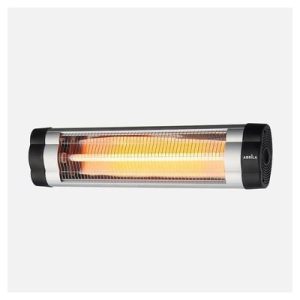 Calefactor Exterior Cuarzo Austral 1500w Negro/cromo Pie/pared Termost.reg.20x61x8,5cm
