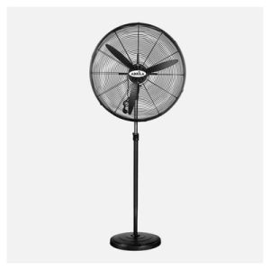 Ventilador De Pie Industrial Tormenta Negro 3velocidades 240w 3aspas Fijo Y Rotatorio Regx71x71 Cm
