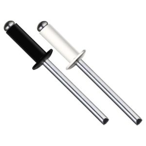 Remache tubular DIN 7337-A lacado negro - aluminio / acero - 4X12 - RESN4012
