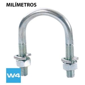 Abarcon con tuerca y arandela - DIN 3570 - Inox A2 W4