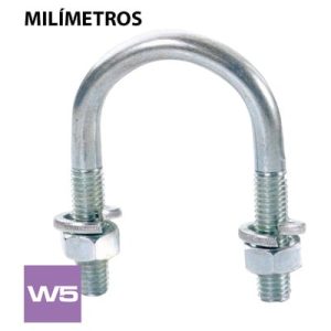 Abarcon con tuerca y arandela - DIN 3570 - Inox A4 W5