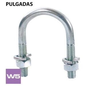 Abarcon con tuerca y arandela - DIN 3570 - Inox A4 W5 (PULGADAS)