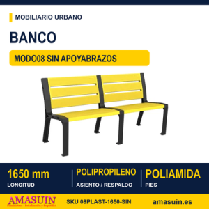 Banco MODO08-PLAST 08PLAST-1650-SIN