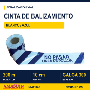 Cinta Balizar NO PASAR LÍNEA POLICÍA.