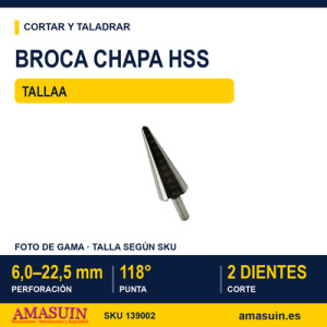 Broca Chapa HSS TallaA.