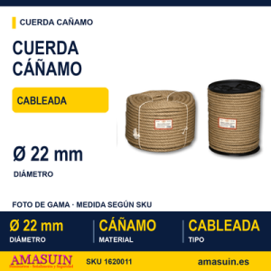 Cuerda Cáñamo Cableada 22mm.