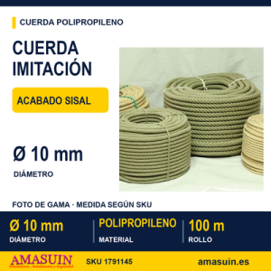 Cuerda PP AT 4/C Imitación Sisal de 10mm.