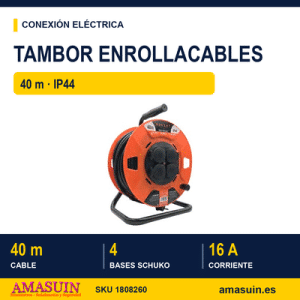 Tambor Enrollacables 40m. IP44.