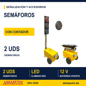 Semáforos Plegables Led con Contador.