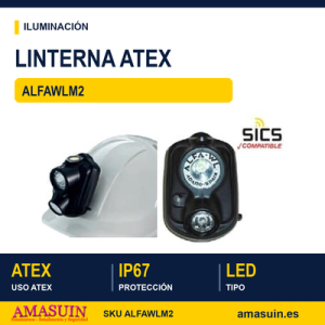 Linterna ATEX de Casco Adalit Alfa WL M2
