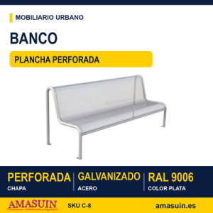 Banco Plancha Perforada Metalico