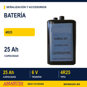 Batería 4R25 25 Ah. Alta Capacidad.