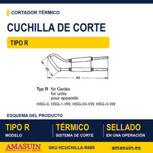 Cuchilla de Corte HSGM Tipo R