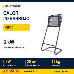 Calefactor Infrarrojos HERA 3 de 3kW