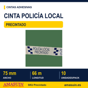 Cinta Adhesiva Policía Local Precintado