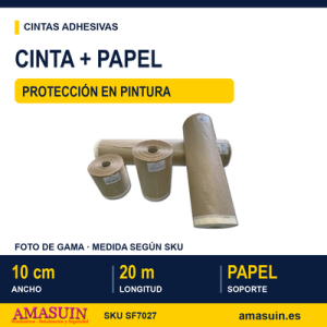 Cinta Adhesiva con Papel 10cmx20m
